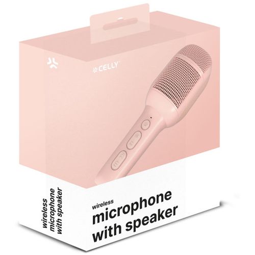 CELLY KIDSFESTIVAL2 karaoke mikrofon sa zvučnikom u PINK boji slika 2