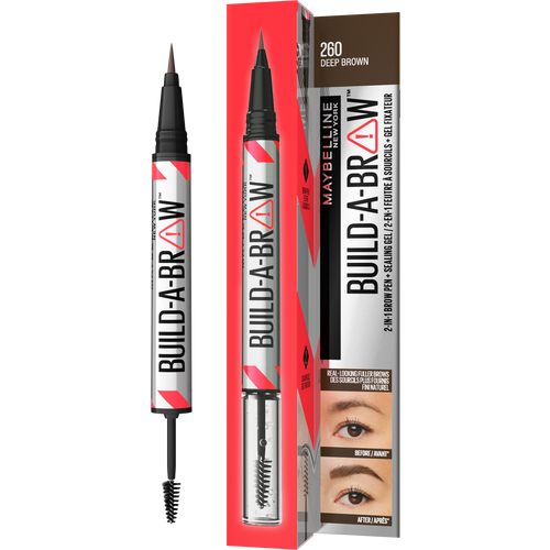 Maybelline New York Build-A-Brow 2 u 1 olovka za obrve i gel za fiksiranje 260 deep brown slika 3