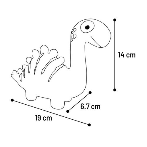 LATEX DINO ZELENI L - Igračka za pse slika 2