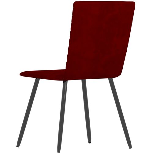 Blagovaonske stolice 6 kom crvena boja vina baršunaste slika 31