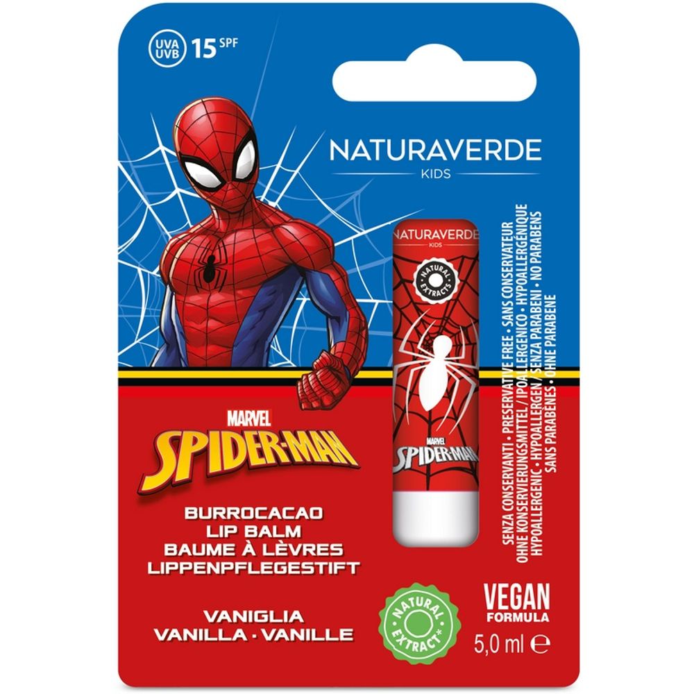 Naturaverde Kids Spiderman Balzam za usne vanilla 5ml slika 1