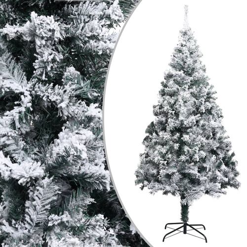 Umjetno božićno drvce sa snijegom zeleno 240 cm PVC slika 9