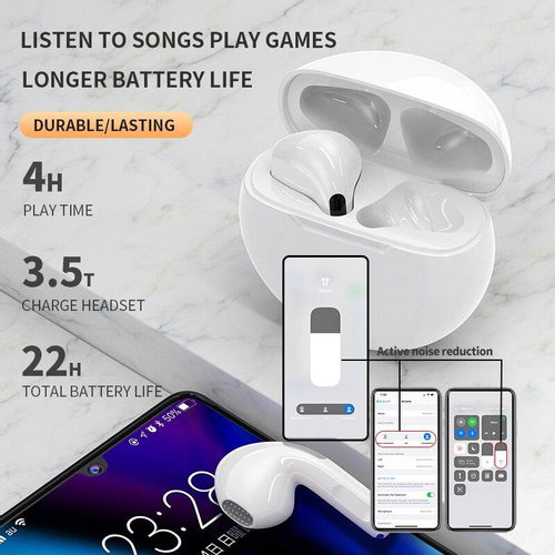 Bluetooth slusalice Airpods Pro6 plave HQ slika 4