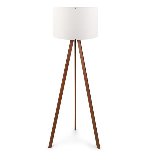 Opviq Podna lampa OAK bijela- drvo, 70% MDF- 30% platno , 38 x 140 cm, promjer sjenila 38 cm, duljina kabla 200 cm, E27 60 W max., AYD-1528 slika 1