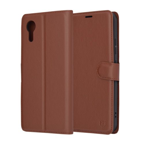 Techsuit – Leather Folio preklopna wallet maska za Samsung Galaxy Xcover7 – smeđa slika 1