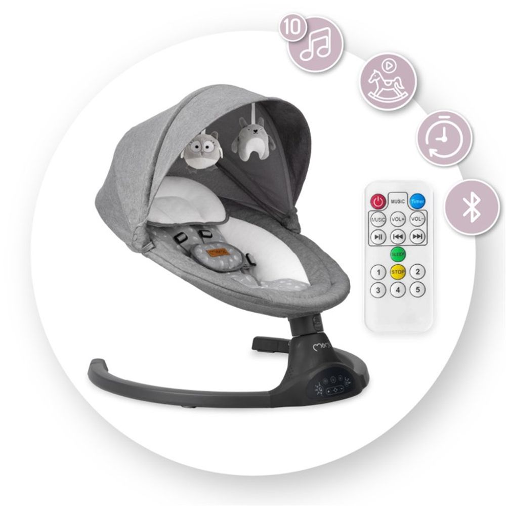 Momi Električna ležaljka Lami Kenani, Dark Grey slika 10
