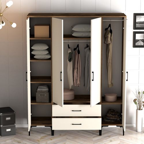 Kumsal PTR - Walnut, Cream Walnut
Cream Wardrobe slika 2