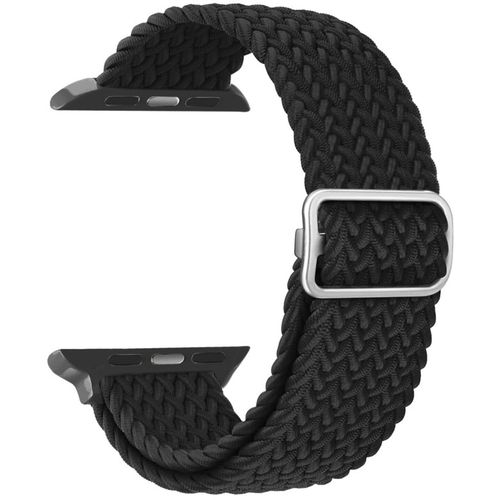 KSIX, izmjenjivi najlonski remen kompatibilan s Apple Watch 42/44/45mm, crni slika 1