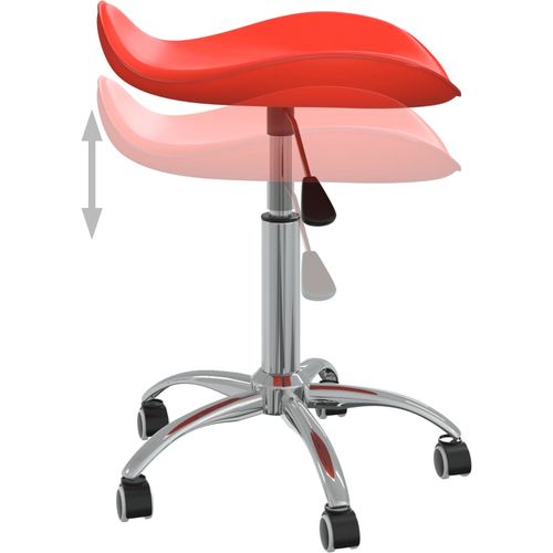 Salonski stolac od umjetne kože crveni slika 29