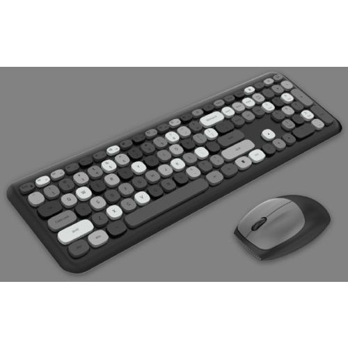 MOFII WL RETRO set tastatura i miš u CRNO/SIVOJ boji slika 1