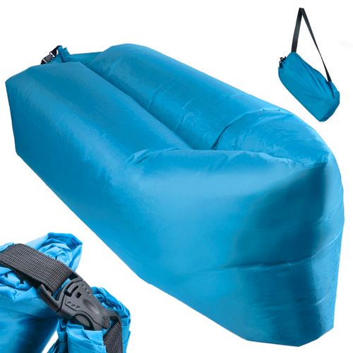 Madrac na napuhavanje Lazy Bag 200x70cm - Svijetlo Plavi slika 1