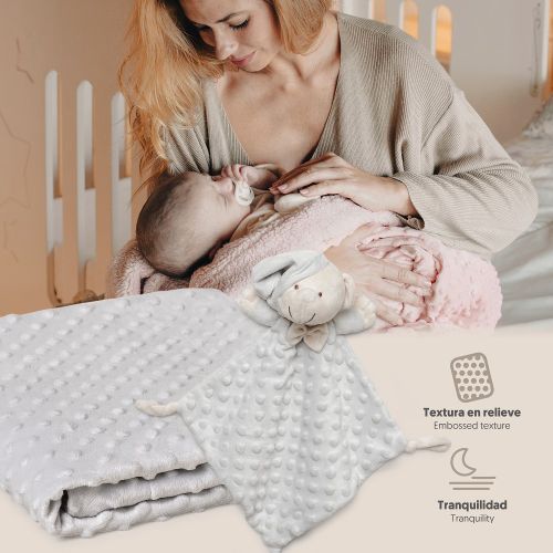 InterBaby set dekica Bubble i tješlica Bear Grey slika 9