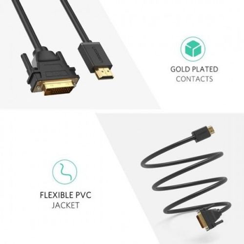 Ugreen HDMI na DVI kabel 24+1 2m - polybag slika 2