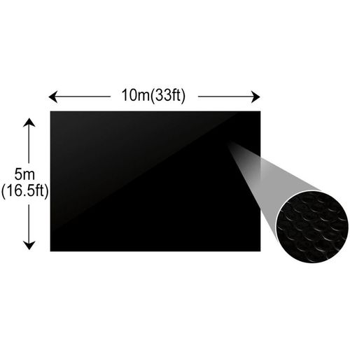 Pravokutni PE solarni crni pokrivač za bazen 10 x 5m slika 3