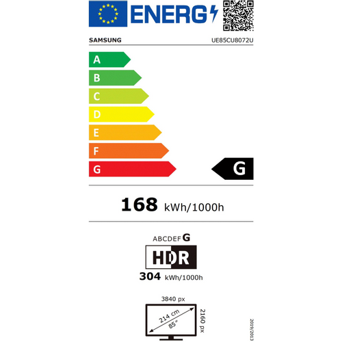 Samsung televizor UHD 4K TV UE85CU8072UXXH slika 2