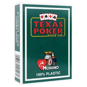 MODIANO karte za poker 100% plastika jumbo index, zelene