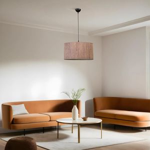 Bambu 04 Abajurlu Tekli Sarkıt Avize - Brown/Black