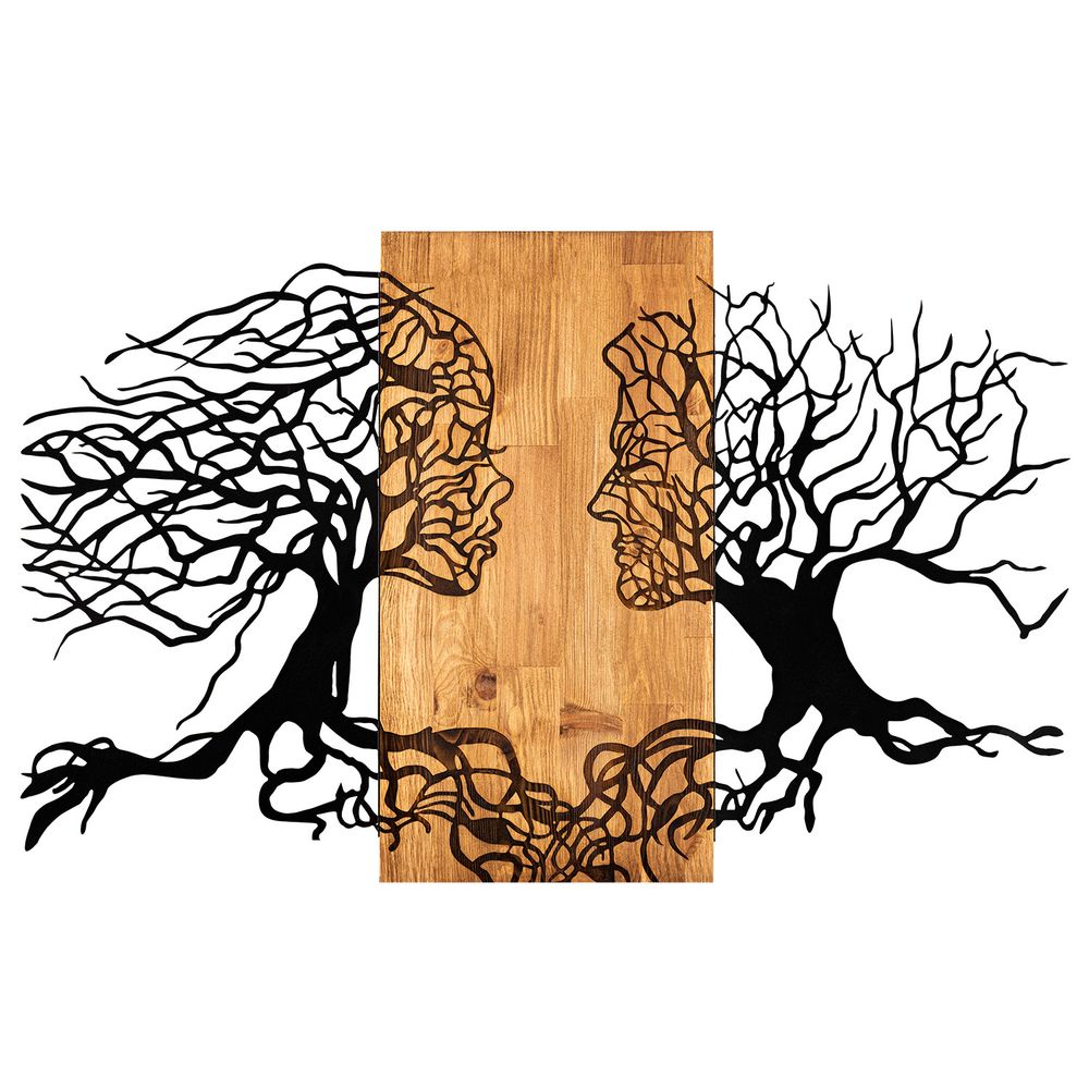 Tutku Black Walnut Ukrasni Drveni Zidni Dodatak slika 6