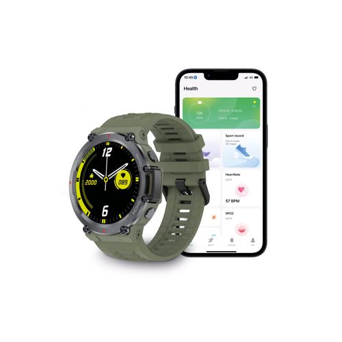 KSIX, smartwatch Oslo, 1.5" zaslon, 5 dana aut., vodootporan, zeleni slika 4