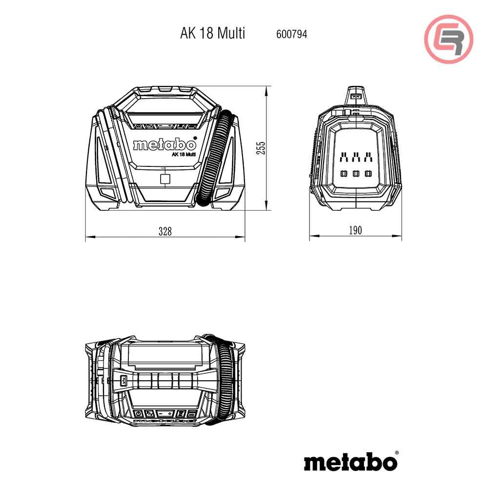 Metabo Kompresor Aku AK 18 MULTI Bezuljni 18V (bez baterije i punjača) – 600794850 slika 10