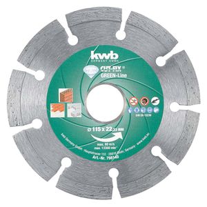 KWB dijamantna rezna ploča za beton 115 x 22 mm, green line