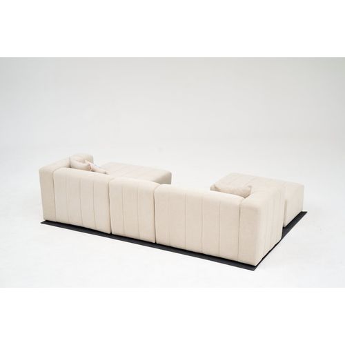 Beyza Mini Right - Krem Ugaona Sofa slika 8