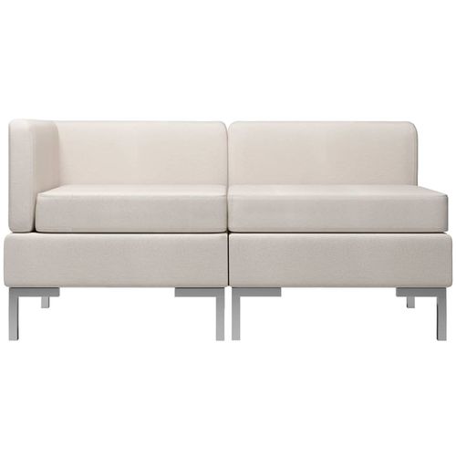 2-dijelni set sofa od tkanine krem slika 3