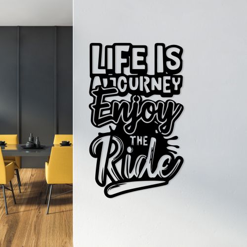 Wallity Metalna zidna dekoracija, Lıfe Is A Journey Enjoy The Ride slika 1