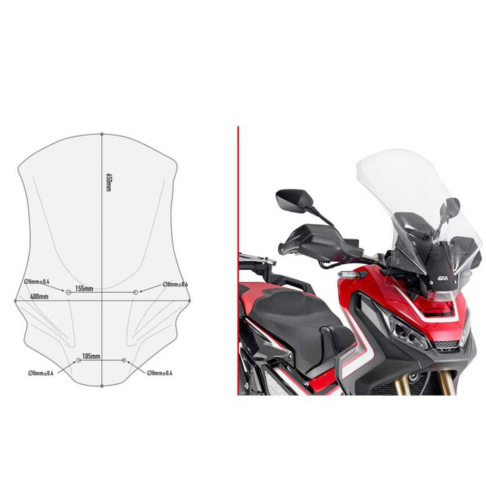 Givi D1156ST vjetrobran Honda X-ADV 750 (17>20) slika 1