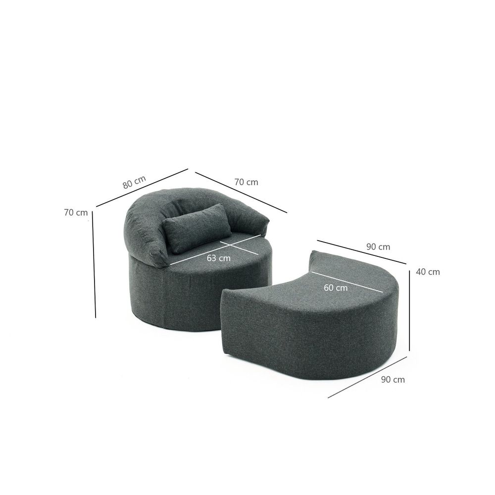 Jednosjed Sofa na Razvlačenje Pitta - Antracit slika 7