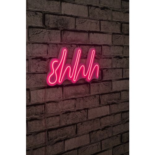 Wallity Ukrasna plastična LED rasvjeta, Shhh - Pink slika 1