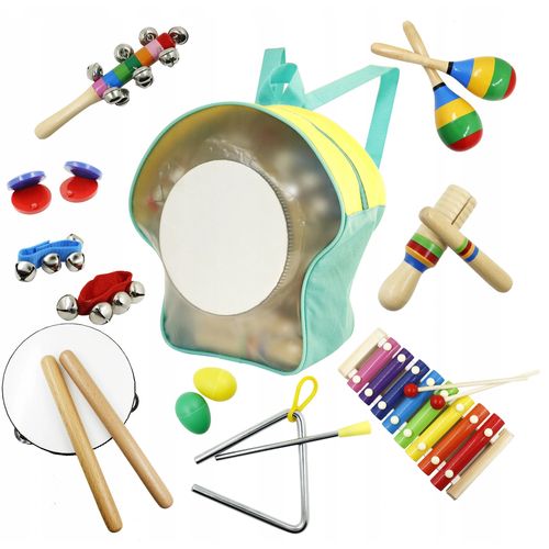 EcoToys ruksak s glazbenim setom 10 instrumenata slika 3