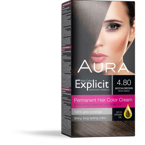 AURA Explicit farba za kosu 4.80 Moka smeđa slika 1