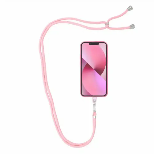 SWING privjesak za telefon podesive duljine / duljina kabela 165 cm (max 82,5 cm u omči) / rame ili vrat – lite pink slika 1