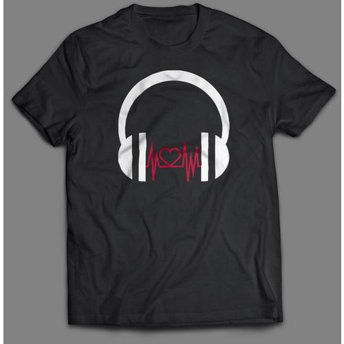 Majica Music 1 crna - handmade slika 1