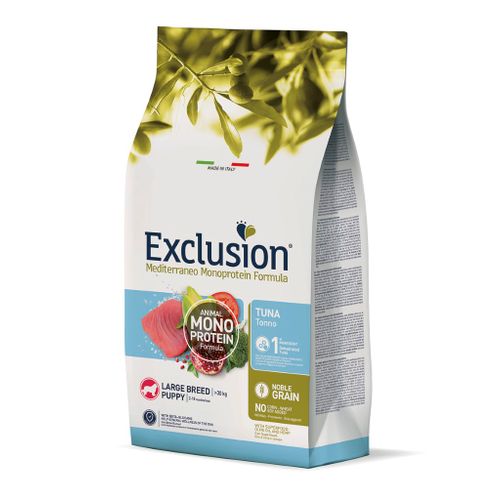 Exclusion Mediterraneo Monoprotein Formula Puppy Large, potpuna hrana za pse, za štence velikih pasmina, tuna, 12 kg slika 1