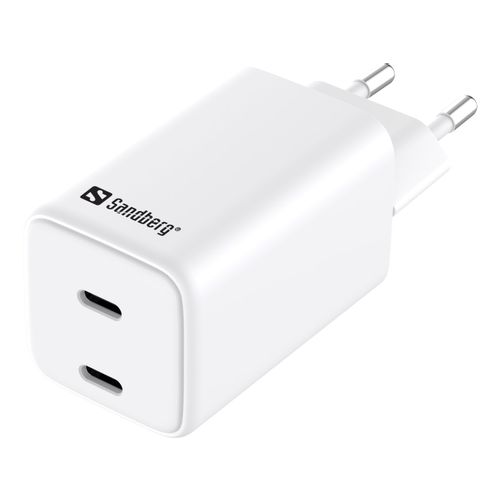 Sandberg AC punjač s dvostrukim USB-C PD65W za EU slika 3