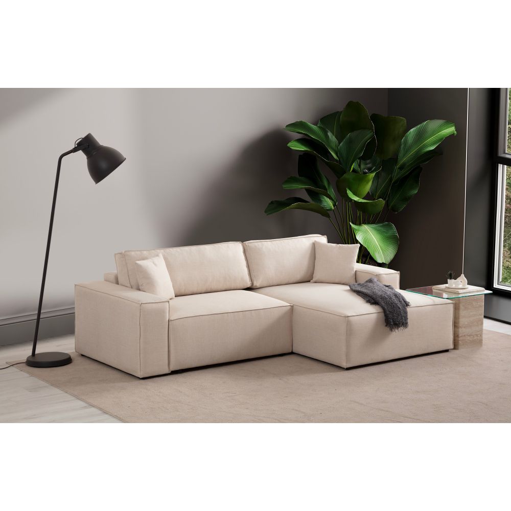 Pırlo Kutni Sofa na Razvlačenje - Ecru slika 2