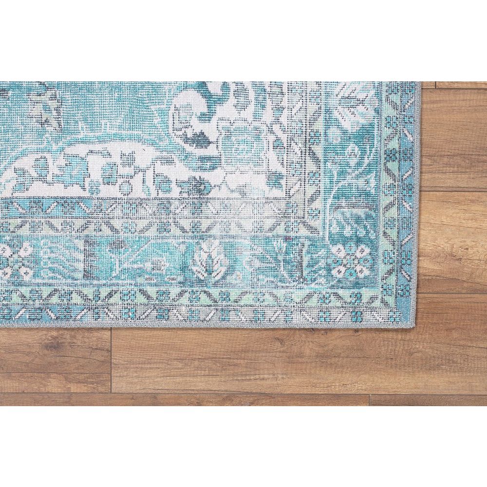 Šareni Hodnički Tepih Blues Chenille - Zelena AL 158 (75 x 150 cm) slika 3