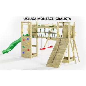 Usluga montaže za drveno dječje igralište MAXI FUNNY EXPOSURE