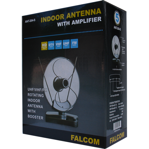 Falcom Antena sobna sa pojačalom, UHF/VHF, srebrna - ANT-204S slika 2