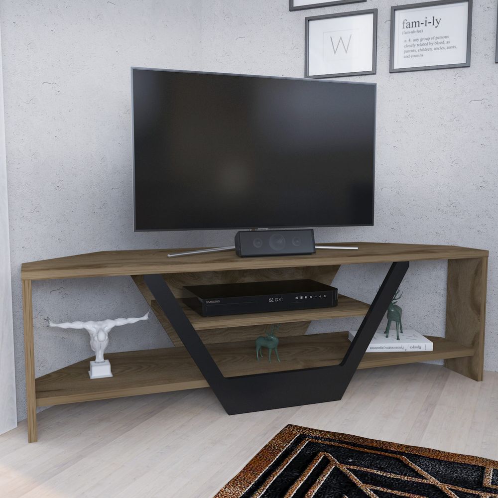 Sares - Crni TV Stalak od Hrasta slika 2