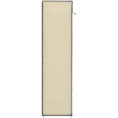 282433 Shoe Cabinet with Cover Cream 115x28x110 cm Fabric slika 24