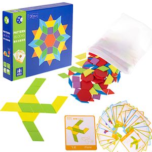 Montessori puzzle, drveni oblici s 155 elemenata