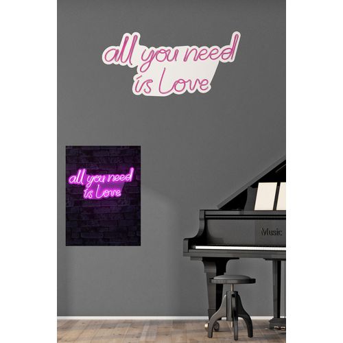 Wallity Ukrasna plastična LED rasvjeta, All You Need is Love - Pink slika 3