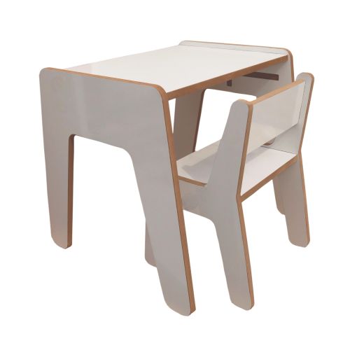 Woody Fashion Dječji stolni set MINI TABLE, bijela boja slika 1