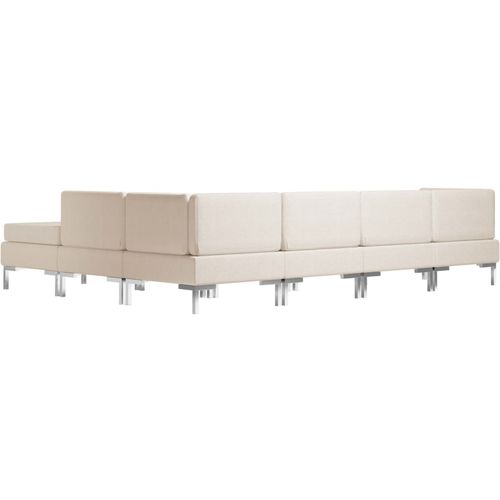 6-dijelni set sofa od tkanine krem slika 25