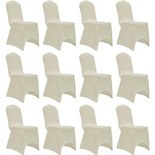 Navlake za stolice rastezljive krem 12 kom slika 1