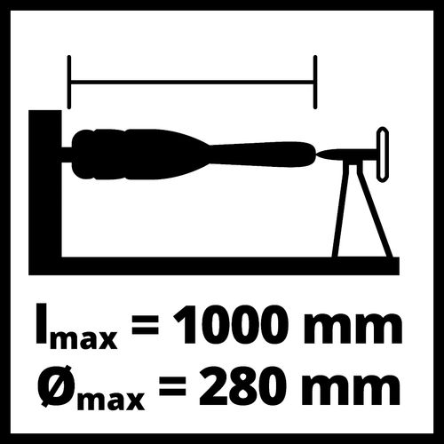 Einhell Tokarski uređaj za drvo TC-WW 1000/1 slika 9