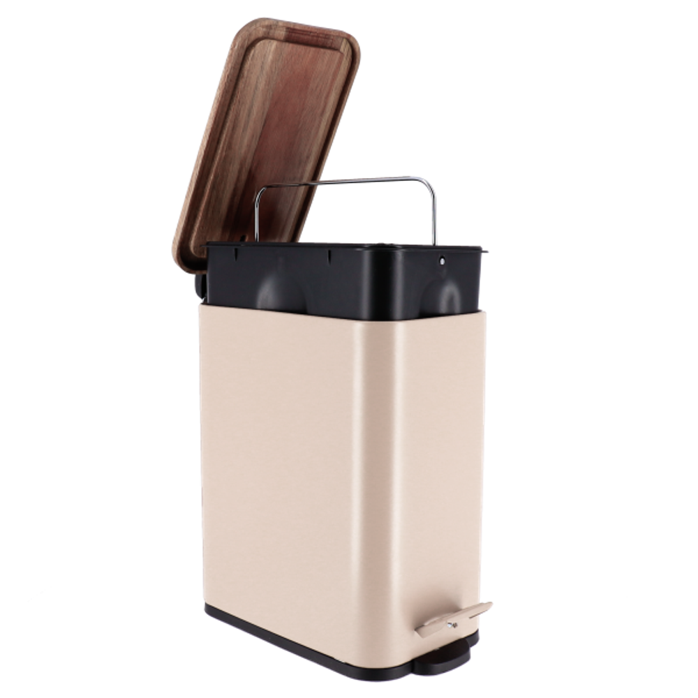 Tendance kanta za smeće na pedalu 3l soft close metal/akacija, bež slika 3